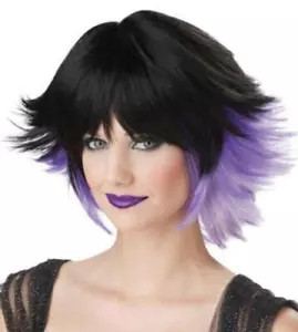 Fantasia Black, Purple, Lavender Gradient Pixie Costume Wig - Picture 1 of 1