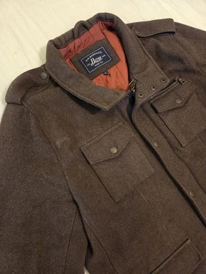 G. H. Bass Barn Jacket Mens Large L Brown Casual Chore Quilt Lined Wool Blend  - Image 1 of 4