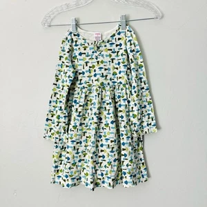 Gymboree Kids Long Sleeve Multicolor Mushroom Patterned Dress Girls Size 5 - Picture 1 of 11