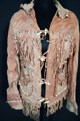 Vintage 1950's Brown Soft Deerskin Suede Western Fringe Woman's Jacket  Small - Image 1 of 4