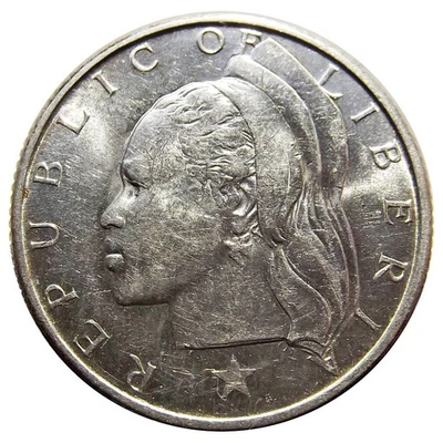 Moneda de 25 centavos Liberia 1960 - plata 0,9 - KM# 16 - Casa de la Moneda de Filadelfia Foto 1 de 2