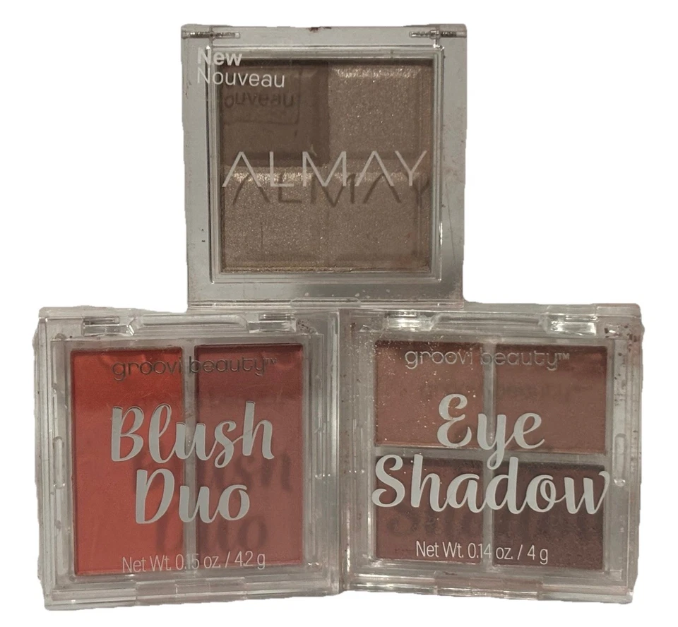 Almay Eyeshadow Quad 130 World Is My Oyster + GROOVI Beauty Blush Duo/eye Shadow - Image 1 of 4