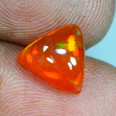 1,00 Cts_Extreme Great Fire_100 % ópalo de fuego naranja natural_piedra preciosa suelta Foto 1 de 3