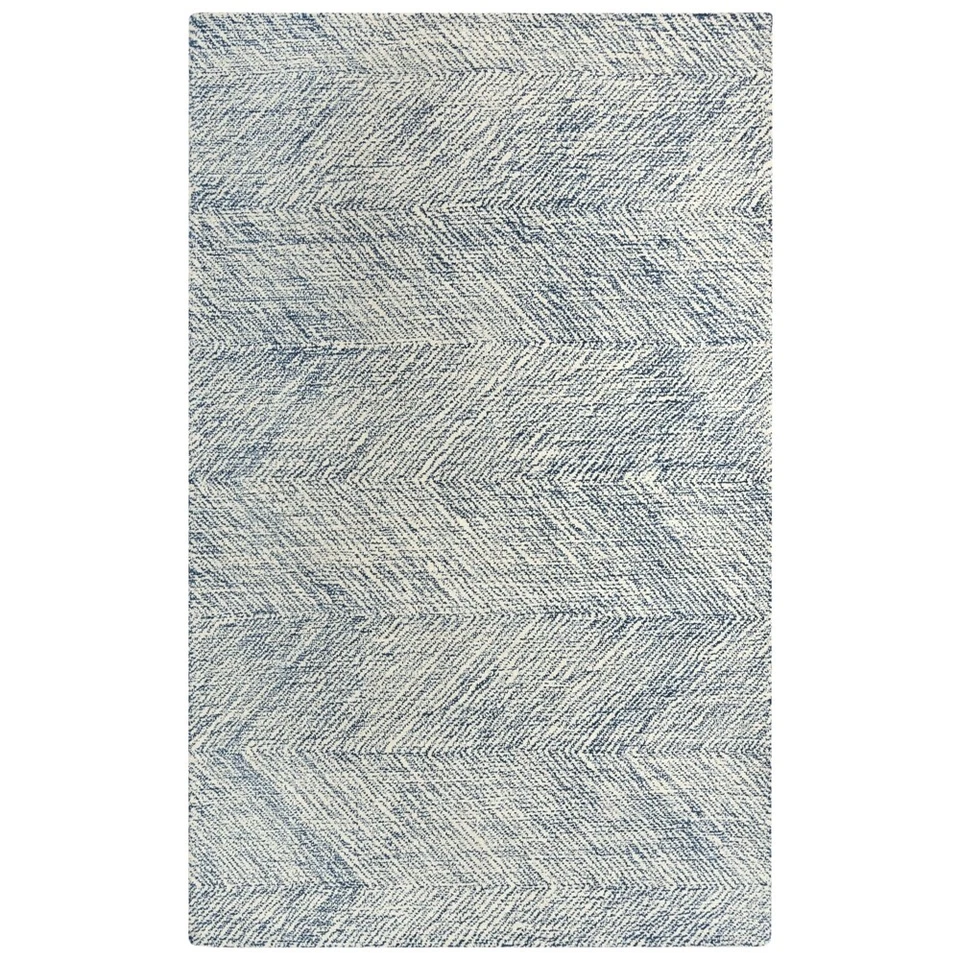 Rizzy Rugs Etchings Area Rug ETC102 Wool Geometric Transitional Navy Rectangle - Image 1 of 4