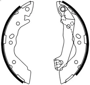 Brake shoe set ABE C00504ABE for HYUNDAI ATOS (MX) 1 1998-2 - Picture 1 of 8