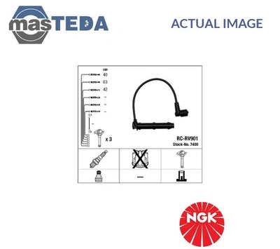 7408 IGNITION CABLE SET LEADS KIT NGK FOR MG MG ZS,MG ZT,MG ZT- T 180 2.5L 130KW - Image 1 of 4