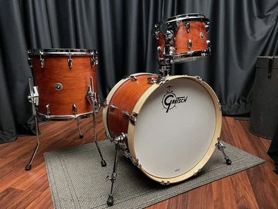 Gretsch Drums 美国布鲁克林 8×12,14×14,14×20 缎面烧焦橙色套装 — 第 1/4 张图片