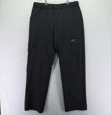 Dickies Scrubs Pants Mens Large DK110 Cargo Pocket Medical Uniform Stretch Black - Image 1 of 4