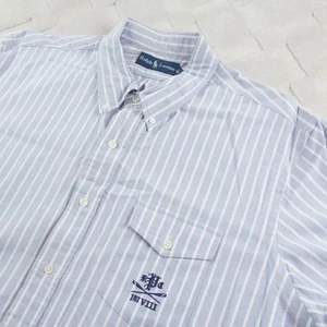 Ralph Lauren Oxford Button Up Shirt Mens 2XL Striped Formal Preppy Casual - Picture 1 of 10