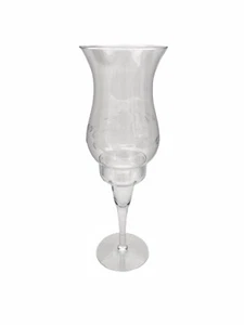 Princess House Candlestick Heritage Hurricane Globe Glass 11 3/4 - Picture 1 of 5