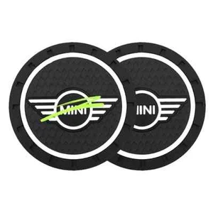 Mini Cooper Non-slip Interior Cup Holder Rubber Mats - R53 R56 F56 - Set of 2 - Picture 1 of 10
