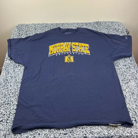 Russell Murray State Racers Shirt Mens 2XL XXL Navy Blue Crew Neck NCAA Cover