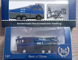 Wasserwerfer Set Wawe 10000 - HH 1 und Wawe 9000 HH 2 Polizei Hamburg RAR - Bild 1 von 3