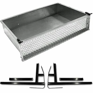 E-Z-GO Golf Cart GTW Black Steel Cargo Box Kit for TXT/ T48/Valor |1994.5 and up - Picture 1 of 8
