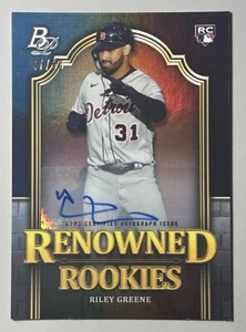 Riley Greene Auto 2023 Bowman Platinum /50 recrues renommées Holo RC SP #RR-4 - Photo 1 sur 3
