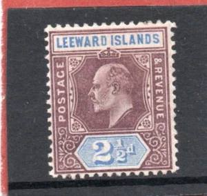 Leeward Island EV11 1902 2.1/2d púrpura opaco y ultramarino sg 23 HH. como nuevo - Imagen 1 de 2
