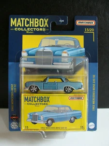 Matchbox 1962 Mercedes Benz 220SE Eisblau 2021 Superfast Collectors ovp/neu 1:64 - Bild 1 von 2