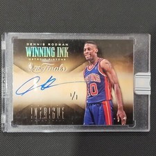 2013-14  Panini Intrigue Winning Ink Dennis Rodman Auto one of one 1/1 on...