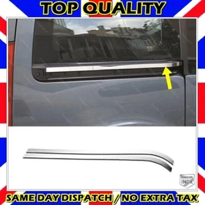Chrome Rear Door Sliding Rail Trim 2 pcs For Citroen BERLINGO II 2008 to 2018 - Picture 1 of 8