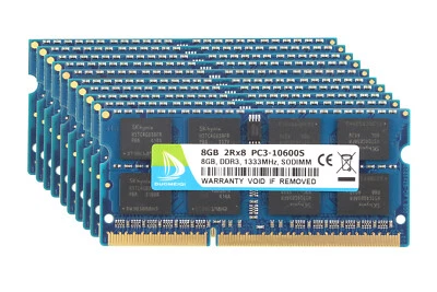 DUOMEIQI 8GB 2RX8 PC3-10600 RAM Memory Unbuffered DDR3 1333Mhz Laptop SODIMM - Image 1 of 4