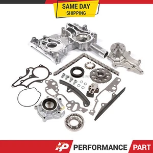 Kit de cubierta de cadena de distribución con riel de acero bomba de aceite de agua para 85-95 Toyota 2.4L 22R - Imagen 1 de 12