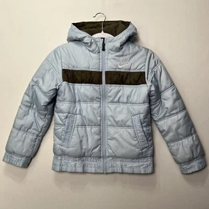 Nike Reversible Hooded Bomber Jacket Full Zip Winter Coat Kid’s Size Small - Picture 1 of 9
