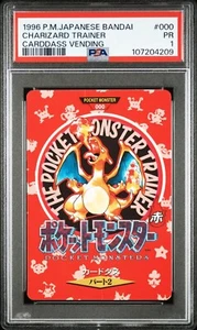 PSA 1 - 1996 Japanese Bandai Carddass Charizard Trainer Town Map - Picture 1 of 2