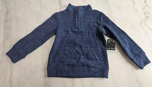 Okie Dokie Navy Blueo Zip Sweatshirt Sweater 4T Size - Picture 1 of 8