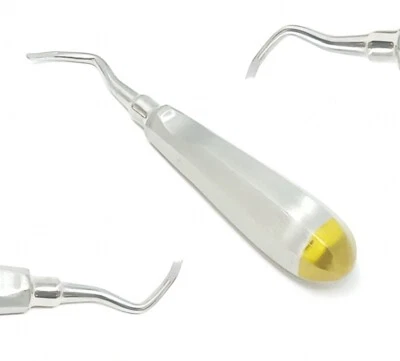 Instrumento de extracción de elevador dental Miller Apexo en ángulo recto #72 dorado Foto 1 de 2