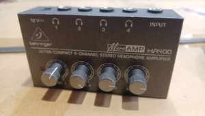 Behringer MicroAMP HA400 ultra-compact 4-channel stereo headphone amplifier - Picture 1 of 5