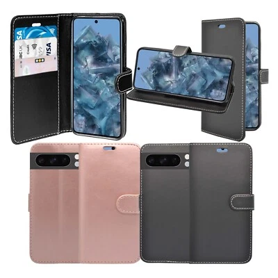 For Google Pixel 8 Pro Phone Case Wallet Flip PU Leather Stand Card Slot Cover - Image 1 of 4