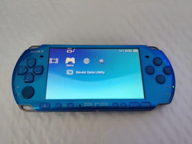 SONY Playstation Portable PSP-3000 Vibrant Blue Console Box set tested –  Hakushin Retro Game shop