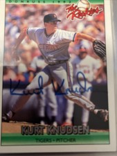 Kurt Knudsen autographed 1992 Donruss Rookie Baseball Card (Detroit Tigers)  #62
