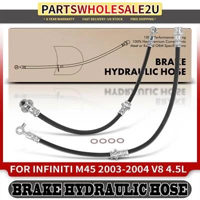 Manguera hidráulica de freno lateral derecho y derecho delantera 2 piezas para INFINITI M45 2003-2004 V8 4,5 L Foto 1 de 4