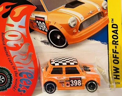 Hot Wheels Morris Mini Bandera Británica Top Naranja Coche 2014 HW Taller Raro🔥 Foto 1 de 2