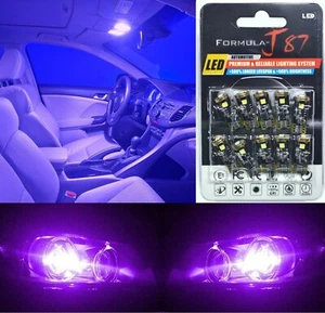 Canbus Error LED Light 168 Purple 12000K Ten Bulbs Interior Trunk Cargo Replace - Picture 1 of 8