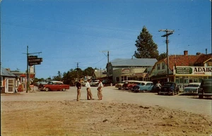 Canada Sauble Beach,ON Ontario Main Street , Old Cars,Downtown Scene Postcard - Picture 1 of 2
