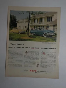 Magazine Ad* - 1954 - Ford Mainline Tudor Sedan & Crestline Victoria - Picture 1 of 1
