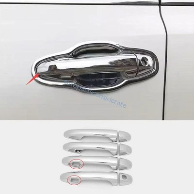 Cubierta de manija de puerta inteligente lateral cromada ABS para Toyota Highlander 2014-2018 2019 8 piezas Foto 1 de 4