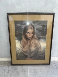 Vintage Mädchen von Valdarno-Joseph Wallace King signiert als Vinciata 1972 Kunstdruck - Bild 1 von 12
