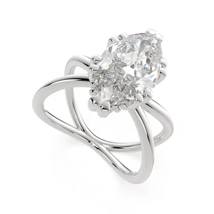 3.5 Ct Marquise Cut Diamond Engagement Ring SI1 D White Gold 14k - Picture 1 of 8
