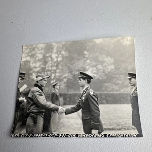1940S WORLD WAR II MILITARY GENERAL Hoyt Vandenburg Army Presentation Real Photo - Picture 1 of 2