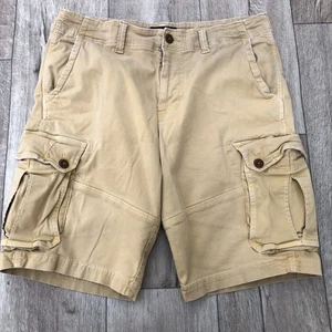 American Eagle längere Länge Cargoshorts Herren 36 x 11" khaki extrem flexibel - Bild 1 von 12