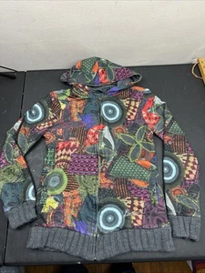 Desigual Pullover bunt gemischt Muster Retro mit Hoodie XL - Bild 1 von 9