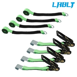 LABLT Tie Down w/ Flat Hooks - 3,300 Pound Safe Working Load - Lasso Style - Picture 1 of 13