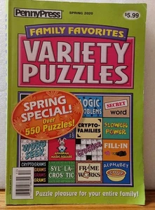 Penny Press Family Favorites Variety Puzzle Spring Special 2020 Over 550 Puzzle - Picture 1 of 4