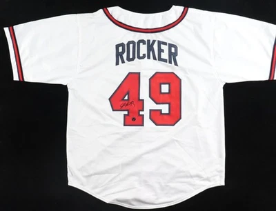 Camiseta deportiva personalizada firmada por John Rocker (tinta auténtica) Atlanta Braves Foto 1 de 4