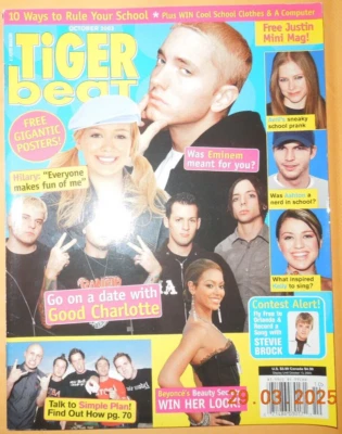 EMINEM tiger beat HILARY DUFF simple plan AVRIL good Charlotte JUSTIN + POSTER - Image 1 of 4