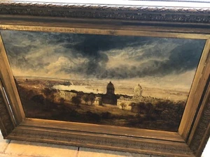 Oil Painting - Greenwich (just as per the famous JMW Turner !!). - Picture 1 of 3