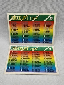 1993 Bowman Football Checklist Set Card 1 & 2 NM 1-423 NFL - Picture 1 of 9